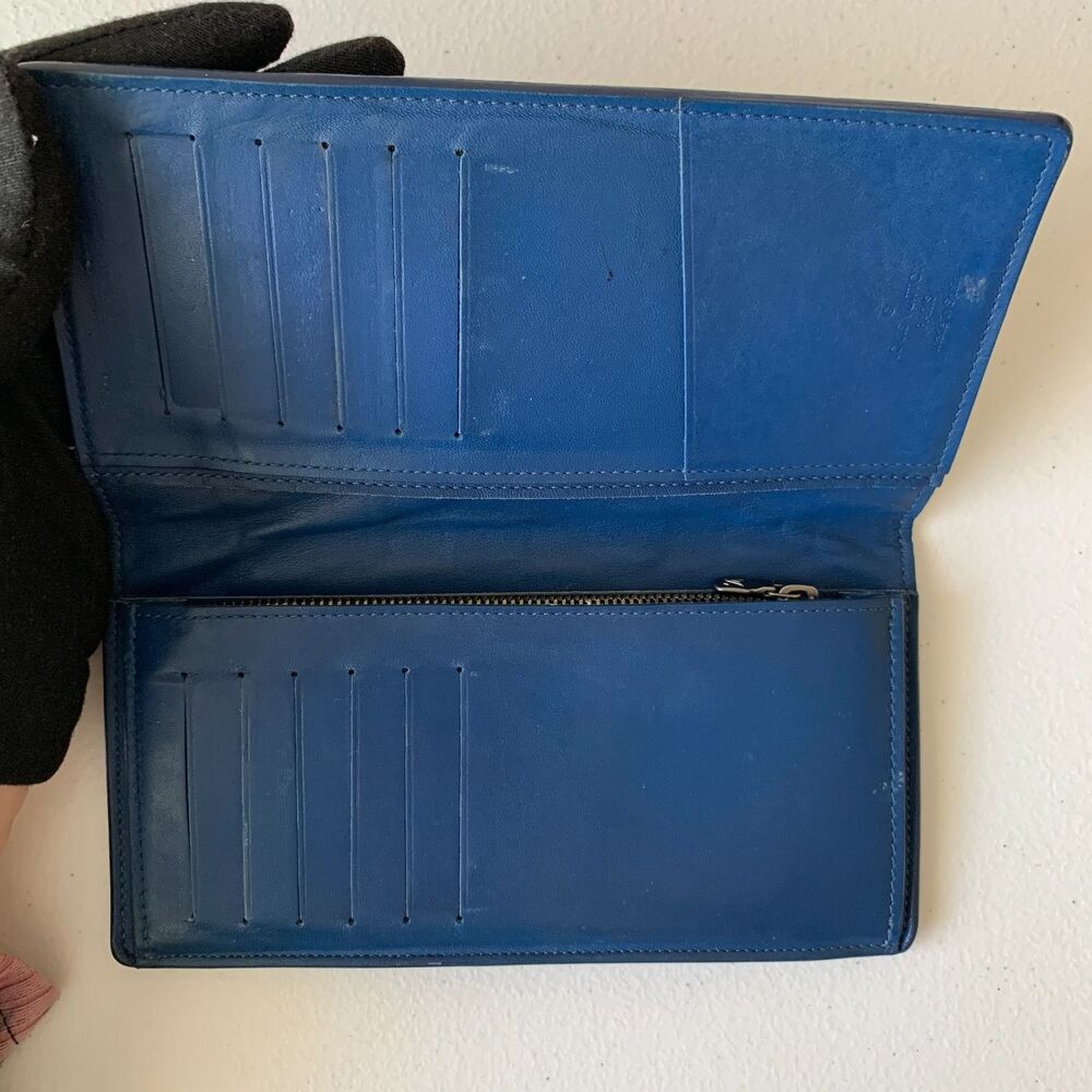 Louis Vuitton damier Blue leather brazza wallet CA0134 authentic with COA - Picture 6 of 8